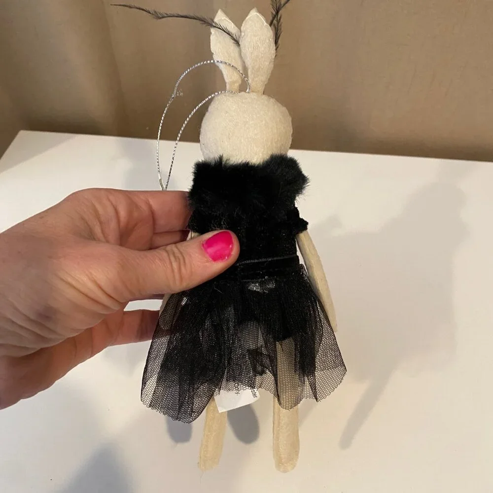 Holiday Lane Ballet Dancer Bunny Christmas Ornament‎ 9” Elegant Décor